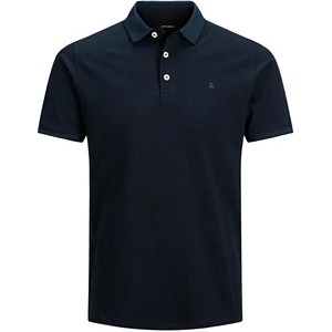 Jack&Jones PLUS Pánské polo triko Slim Fit JJEPAULOS 12143859 Dark Navy XXL