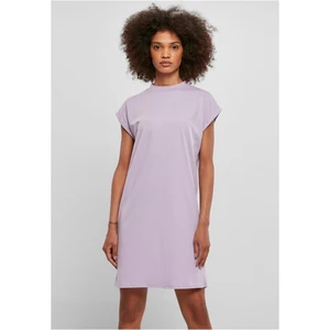 Women's tortoise dress with extended lilac shoulders