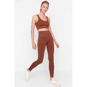 Trendyol Brown Pullover Seamless Sport Tights