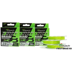 Intech first splietaná šnúra braided line braid x8 green 150 m - 0,205 mm 11,8 kg