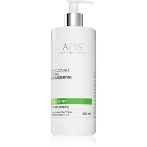 Apis Natural Cosmetics Acne-Stop Home TerApis čistiace a odličovacie mlieko so zeleným čajom 500 ml