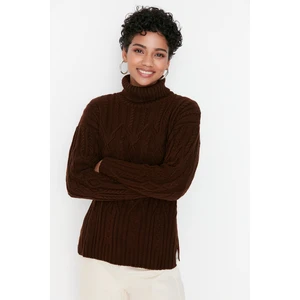 Trendyol Sweater - Brown - Regular fit