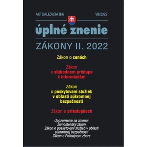 Aktualizácia II/6 2022 – Sloboda informácií, Zákon o cenách