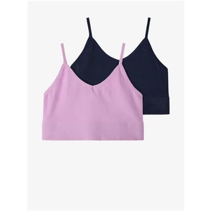 Set of two girls' bras in dark blue and pink name it H - Girls