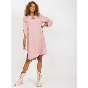 Dámské šaty Fashionhunters Dusty Pink