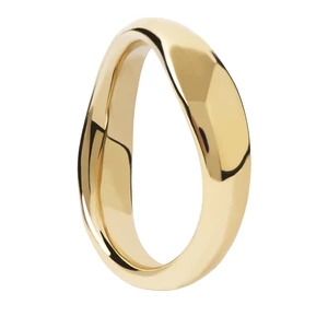 PDPAOLA Jemný pozlacený prsten ze stříbra PIROUETTE Gold AN01-462 54 mm