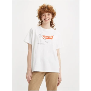 Levi's White Women's T-Shirt Levi's® For Gals - Women