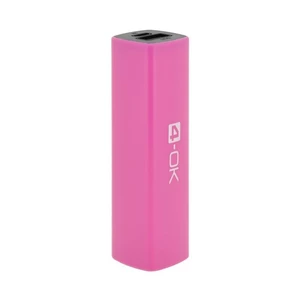 POWER BANK LIPSTICK PINK 2200 mAh WITH USB CABLE