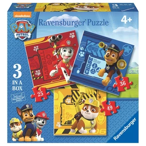 Ravensburger Tlapková Patrola Rubble, Marshall & Chase puzzle 25,36,49 dílků