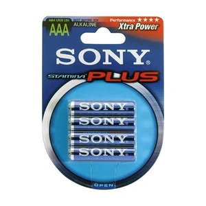 Alkalická mikrotužková baterie AAA (LR03), SONY AM4B4D Stamina Plus, 4 kusy