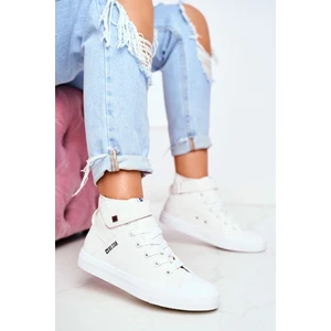 Women's Leather High Sneakers BIG STAR V274541 White