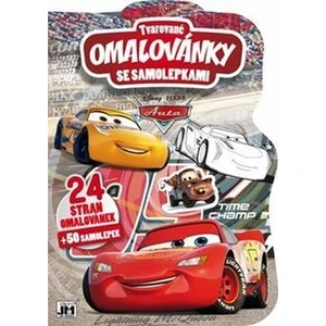 JIRI MODELS Omalovánky tvarované + samolepky Cars (Auta)