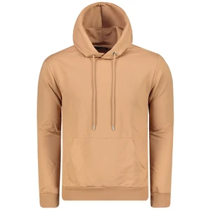 Trendyol Taba Men's Slim Fit Hooded Kangaroo Pocket Long Sleeve Sweatshirt