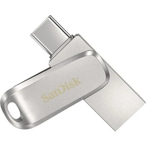 USB flash disk SanDisk Ultra Dual Luxe 32GB USB/USB-C (SDDDC4-032G-G46) strieborný USB flashdisk • kapacita 32 GB • USB-C • USB 3.1 • rýchlosť čítania