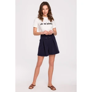 Makover Woman's Shorts K126 Navy Blue