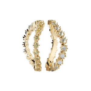 PDPAOLA Půvabný set pozlacených prstenů ze stříbra KARA Gold AN01-640 54 mm