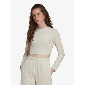 Cream Women's Crop Top adidas Originals - Women