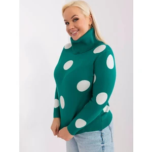 Navy blue plus-size sweater with long sleeves