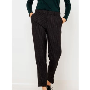 Black Patterned Shortened Pants CAMAIEU - Women