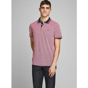 Jack&Jones Pánske polo triko JJEPAULOS POLO SS Noosa Rio Red SLIM FIT XL