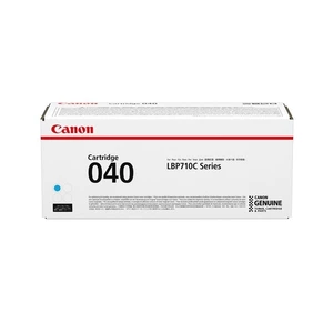 Toner Canon CRG 040 C, 5400 stran (0458C001) modrý Originální azurový toner Canon CRG-040. Pro tiskárny i-SENSYS LBP710Cx a LBP712Cx.<br />
Výtěžnost až 54