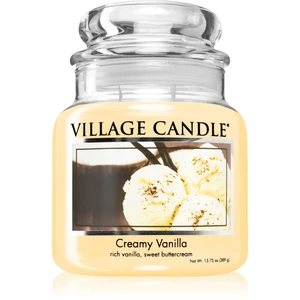 Village Candle Creamy Vanilla vonná svíčka (Glass Lid) 389 g