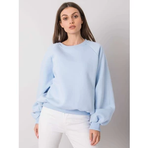 RUE PARIS Light blue plain sweatshirt