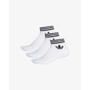 Sada 3 párů nízkých ponožek unisex adidas - Tref Ank Sck Hc EE1152 White/Black