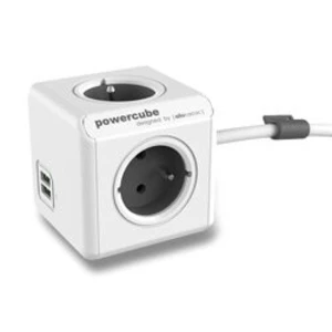 Napájací adaptér PowerCube Extended 4 zásuvky, 2x USB, 1,5m