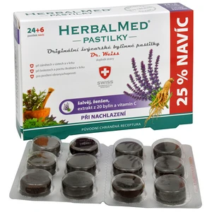 Simply You HerbalMed pastilky Dr. Weiss při nachlazení 24 pastilek + 6 pastilek ZDARMA