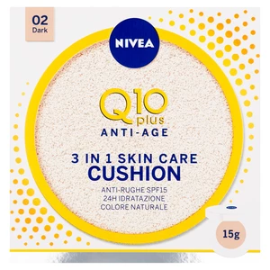 Nivea Q10 Plus Anti-Age hydratační make-up v houbičce vyplňující vrásky odstín 02 Dark 15 g