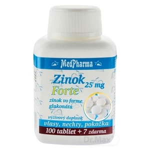 Zinok Forte 25 mg vo forme glukonátu,Zinok Forte 25 mg vo forme glukonátu