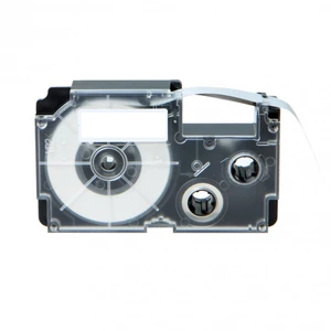 Casio R3.5YW (XR-6HSYW), 6mm x 2m,  černý tisk / žlutý podklad, smršťovací, kompatibilní páska