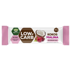 Topnatur Low Carb Tyčinka 40 g kokos - malina