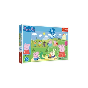 Puzzle Prasátko Peppa Veselý den MAXI -- 15 dílků [Puzzle]