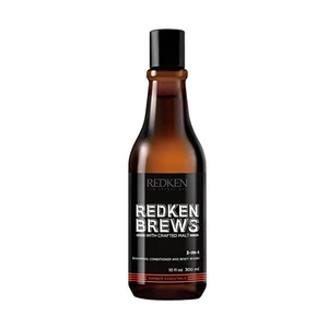 Redken Brews 3-in1 Shampoo szampon, odżywka i żel pod prysznic do wszystkich rodzajów włosów 300 ml