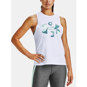 Under Armour Logo Graphic Muscle Tank Dámské tílko 1356298-100 White XS