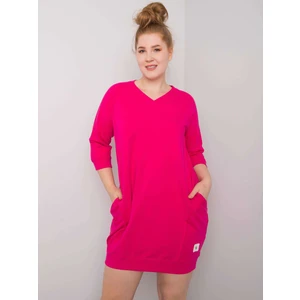 Large fuchsia dress with pockets