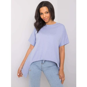 RUE PARIS Blue and purple t-shirt with longer back