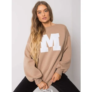 Beige hooded sweatshirt