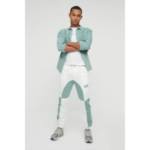 Trendyol Mint Men Regular Fit Color Block Printed Sweatpants