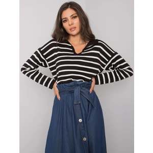 Black striped sweater from Evanston RUE PARIS