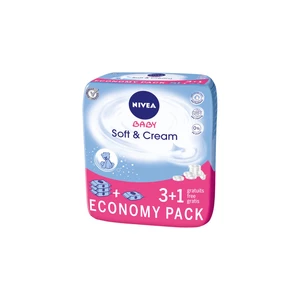 Vlhčené čistící ubrousky NIVEA  Soft & Cream - 3+1 gratis