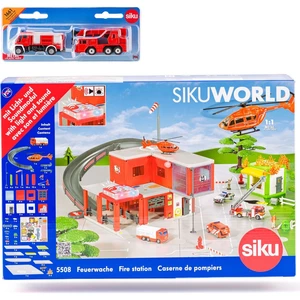 SIKU World 5508 - požární stanice s hasičskými auty