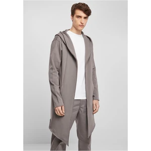 Asphalt sweater with long hood Open Edge Cardigan
