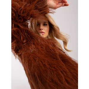 Light brown fur transitional jacket without hood