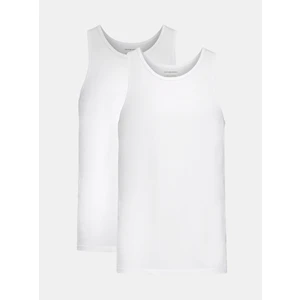 Jack&Jones 2 PACK - pánske tielko JACBASIC Regular Fit 12133910 White L