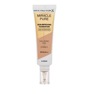 Max Factor Miracle Pure Skin dlhotrvajúci make-up SPF 30 odtieň 55 Beige 30 ml