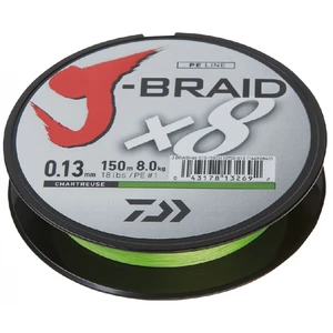 Daiwa splétaná šňůra j-braid chartreuse 300 m-průměr 0,18 mm / nosnost 12 kg