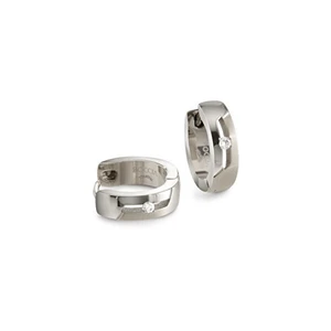 Boccia Titanium Titánové náušnice s diamantom 05045-03